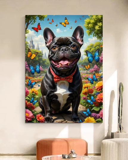 Abstract French Bulldog Canvas Wall Art - Perfect for Dog Lovers Decor