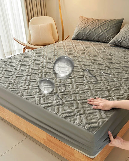 Waterproof Quilted Fitted Mattress Cover - Soft & Durable Bedding