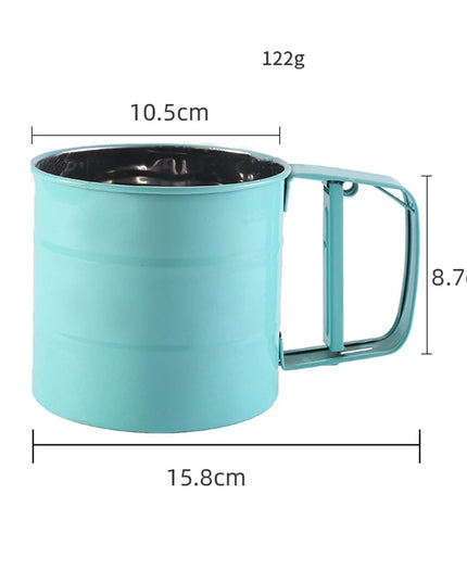 Handheld Stainless Steel Flour Sifter - Semi-Automatic Baking Tool