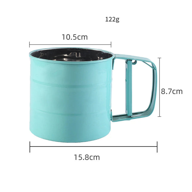 Handheld Stainless Steel Flour Sifter - Semi-Automatic Baking Tool