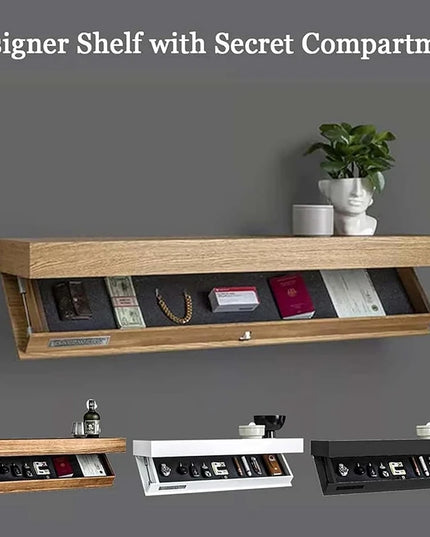 Large Wooden Wall Hanging Storage Box - Hidden Safe for Jewelry and Sundries