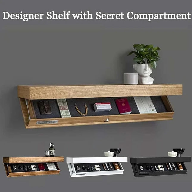Large Wooden Wall Hanging Storage Box - Hidden Safe for Jewelry and Sundries