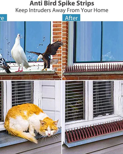Plastic Anti-Bird Spikes Balcony Eaves Windowsills Bird Repellent Anti-Pigeon Anti-Cat Bird Repeller Thorn Boxed Package