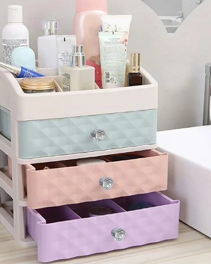 Modishion Multifunctional Plastic Cosmetic Storage Box - 4 Layers Storage