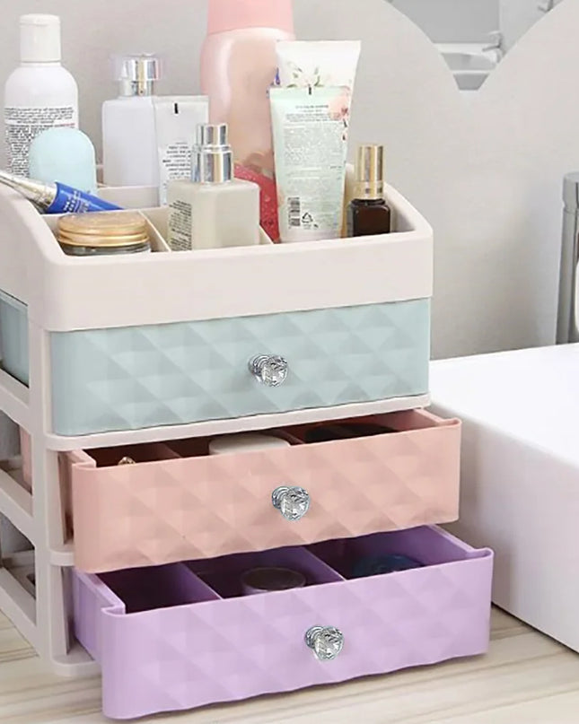 Modishion Multifunctional Plastic Cosmetic Storage Box - 4 Layers Storage