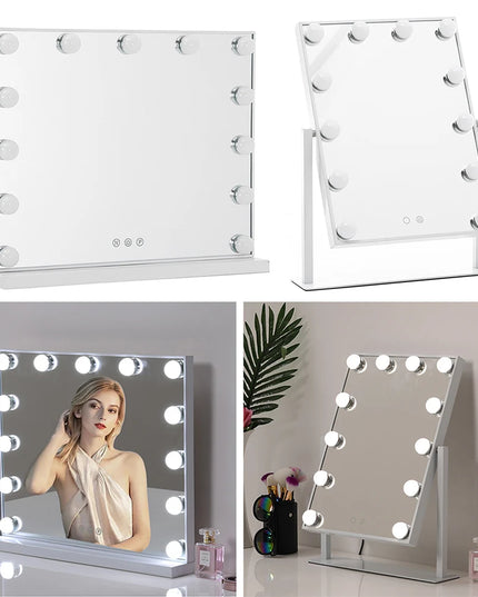 Modishion LED Makeup Mirror - Adjustable Color & Brightness for Flawless Makeup