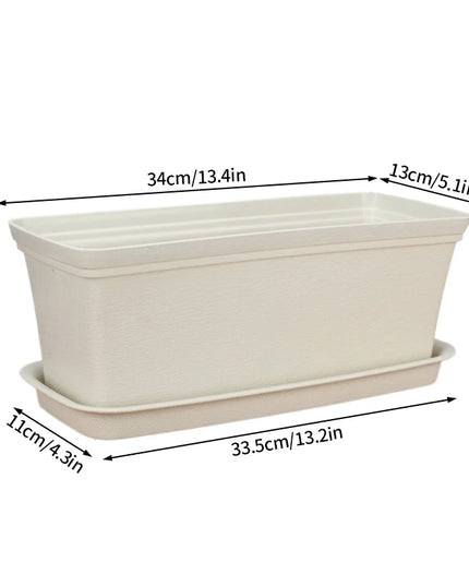 High-quality Gardening Flower Pot Thicken Plastic Planting Pot Balcony Vegetable Flower Pot Rectangular Planting Planters