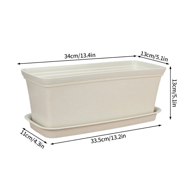High-quality Gardening Flower Pot Thicken Plastic Planting Pot Balcony Vegetable Flower Pot Rectangular Planting Planters