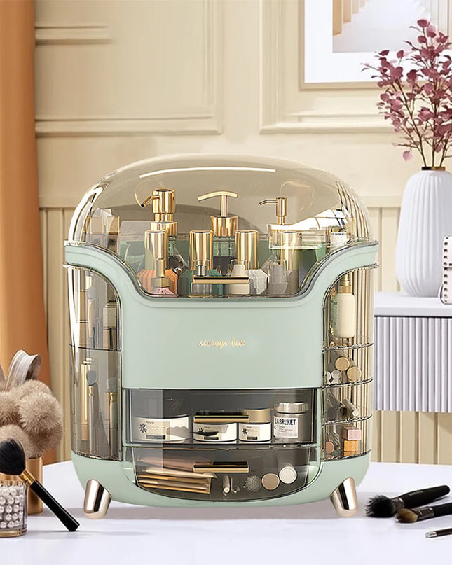 Modishion Large Capacity Cosmetics Storage Box - Dustproof & Stylish