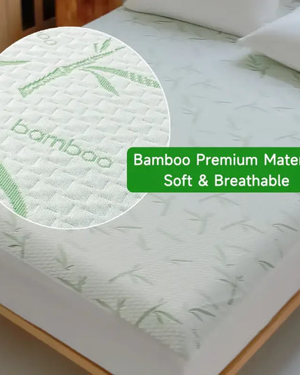 Anqianny Waterproof Bamboo Mattress Cover - Cooling, Deep Pocket Design