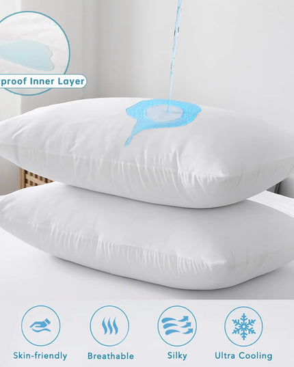 Anqianny Cooling Pillowcases - Waterproof 100% Nylon for Hot Sleepers