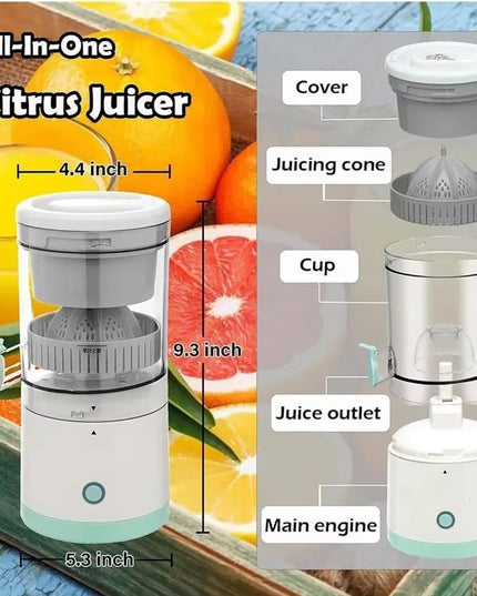 Fully Automatic Portable Fruit Juicer - Residue Separation and Spiral Design