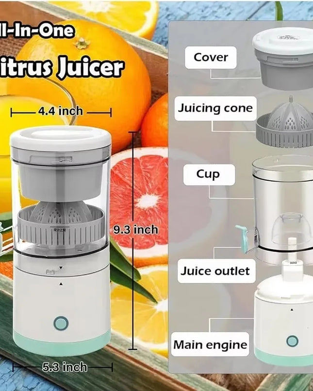 Fully Automatic Portable Fruit Juicer - Residue Separation and Spiral Design