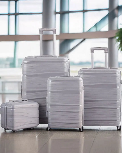 Modishion 4-Piece Travel Trolley Suitcase Set - Lockable & Lightweight
