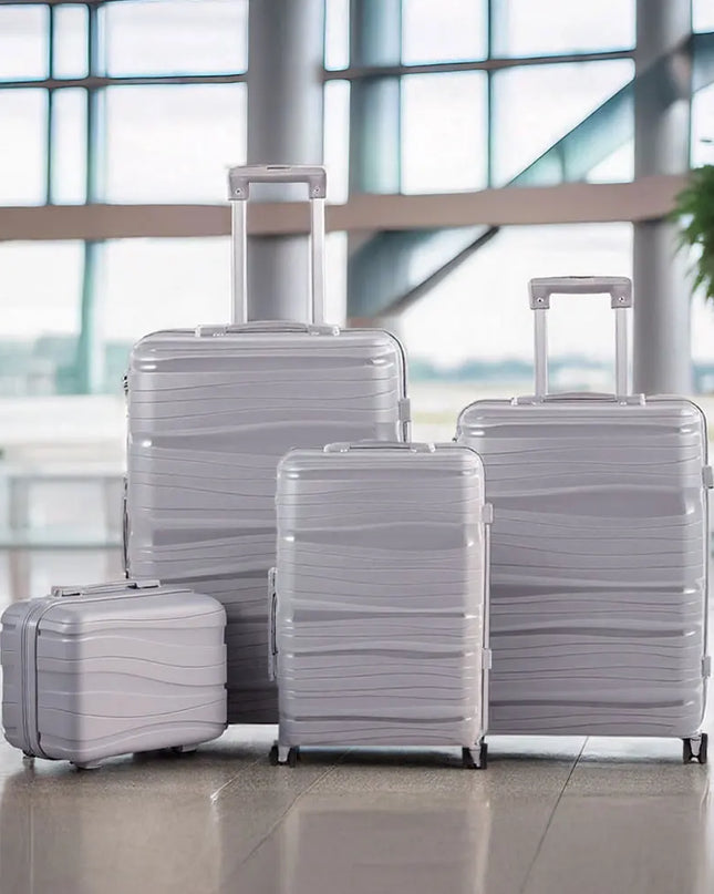 Modishion 4-Piece Travel Trolley Suitcase Set - Lockable & Lightweight