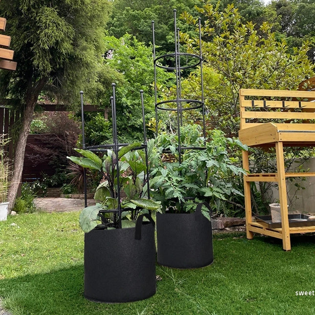 5PCS 3-30 Gallons Garden Vegetable Planting Bag Felt Grow Bags Plant Seedling Bag for Potato Tomato Flower Planting Accessories