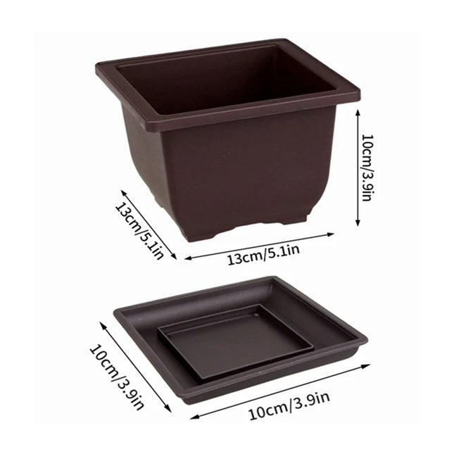 Purple Imitation Pottery Flowerpot - Square, Oval, Hexagonal Planters
