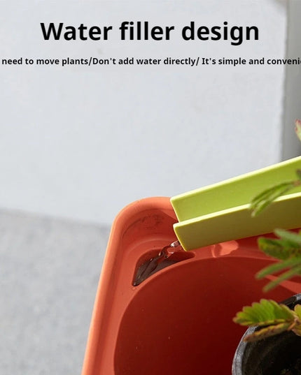 Thickened Plastic Flower Pot - Self-Watering Double-Layer Design for Plants
