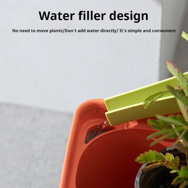 Thickened Plastic Flower Pot - Self-Watering Double-Layer Design for Plants