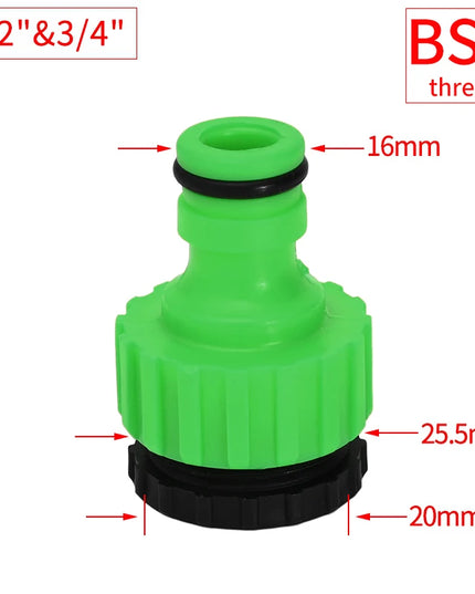 Garden Watering Hose Connector - 1/2" Quick Connect Repair Adapter