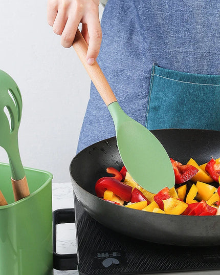 Eco-Friendly Silicone Kitchenware - Non-Stick Spatula & Utensils Set