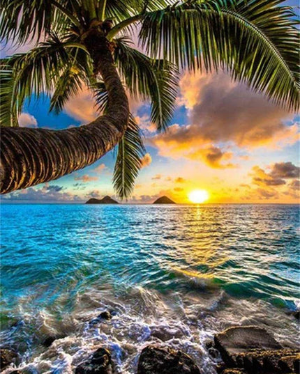 Sunset Beach Seascape Canvas Print - Nordic Landscape Wall Art Decor