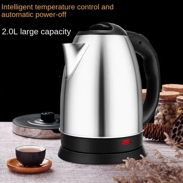 Stainless Steel Electric Kettle 2L - Hot Water Boiler for Tea & Coffee