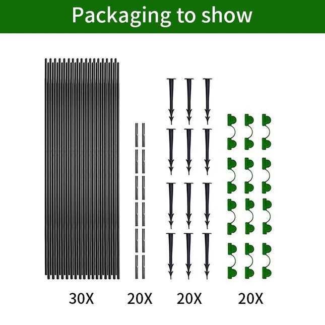 Garden Tunnel Arch Rack Plant Support Bracket Plant Insect-proof Covers Anti-bird Net Support Rod Vegetable Greenhouse Stand