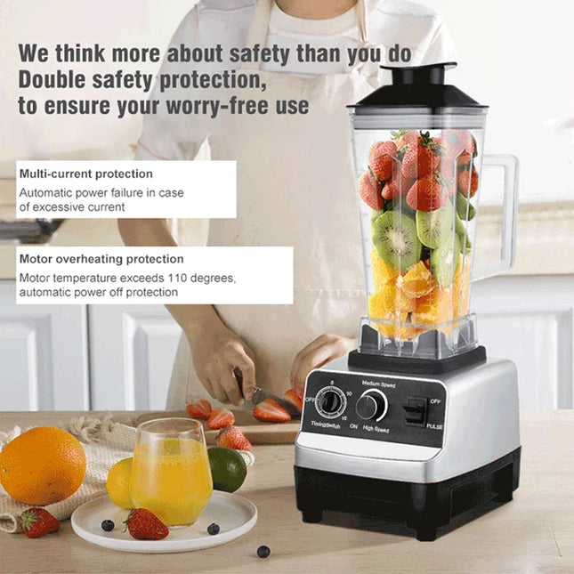 BALASHOV 220V Commercial Blender Juicer - Heavy Duty, 2000W Power