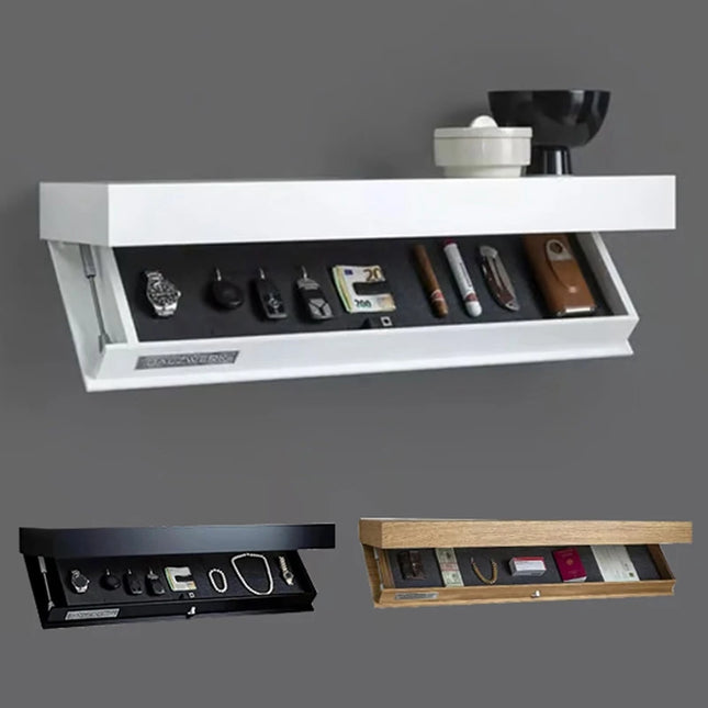 Large Wooden Wall Hanging Storage Box - Hidden Safe for Jewelry and Sundries