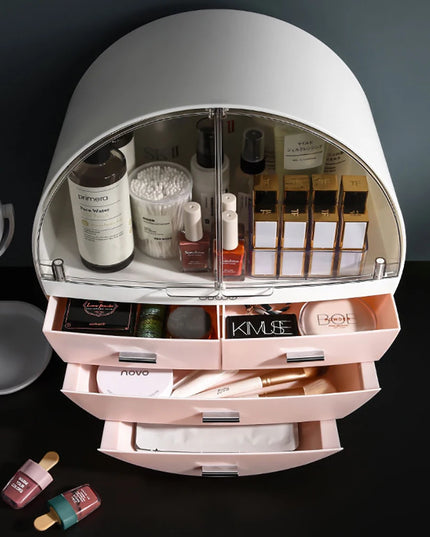 Modishion Large Capacity Cosmetic Storage Box - Dustproof Organizer