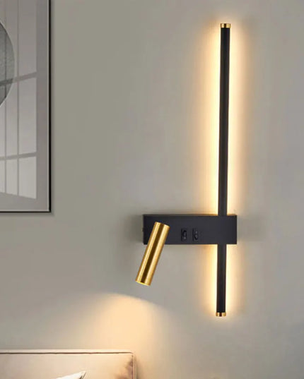 Modern Black & White Wall Lamp - Minimalist LED Light Fixture