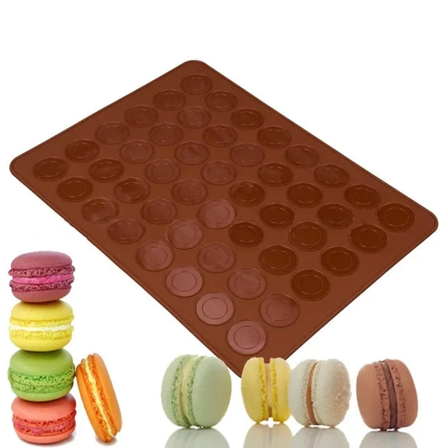 30 Holes Macaron Baking Mat, Non-Stick Silicone