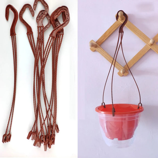Plastic Flower Pot Hanger Plant Pot Hanging Holder Garden Planter Hooks Home Hanging Basket Balcony Decor 24/36cm Wholesale
