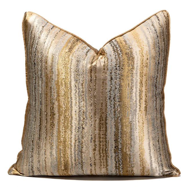 Luxury Gray Sofa Cushion Cover - Embroidered 20x20 Decorative Pillow