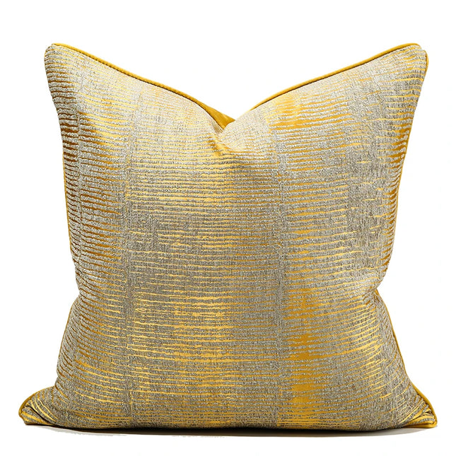 Luxury Gray Sofa Cushion Cover - Embroidered 20x20 Decorative Pillow
