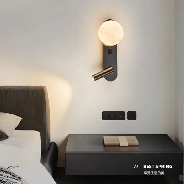 Modern Black & White Wall Lamp - Minimalist Designer Lighting