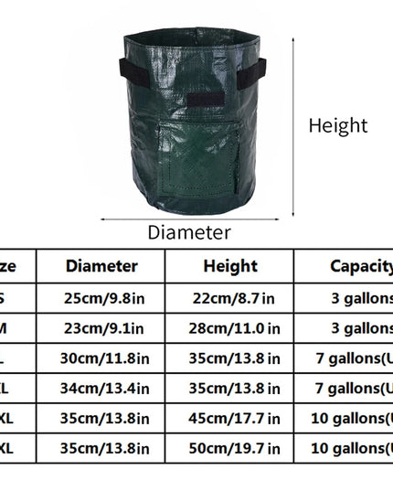 1PC Potato Grow Bag PE Vegetable Onion Planting Bag with Handle Thickened Garden Carrot Taro Peanut Growing Bag Waterproof