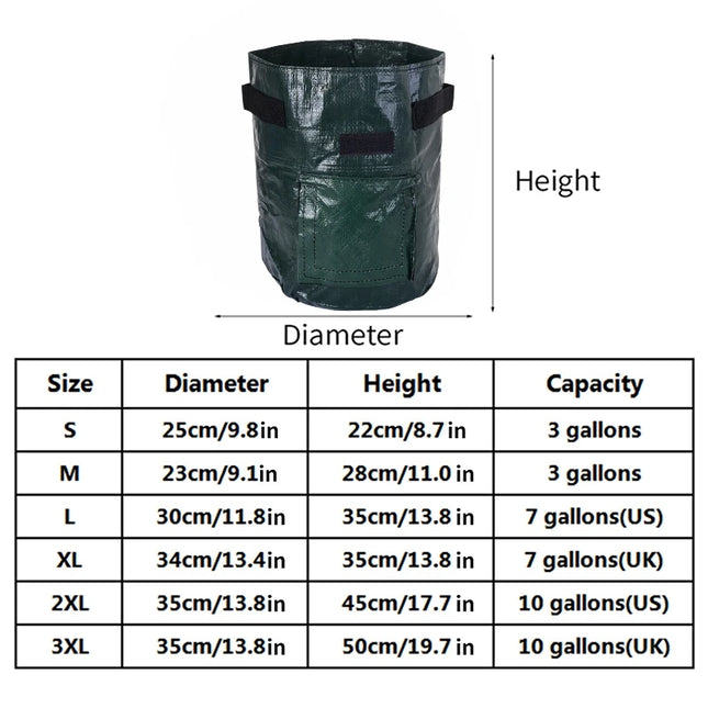 1PC Potato Grow Bag PE Vegetable Onion Planting Bag with Handle Thickened Garden Carrot Taro Peanut Growing Bag Waterproof