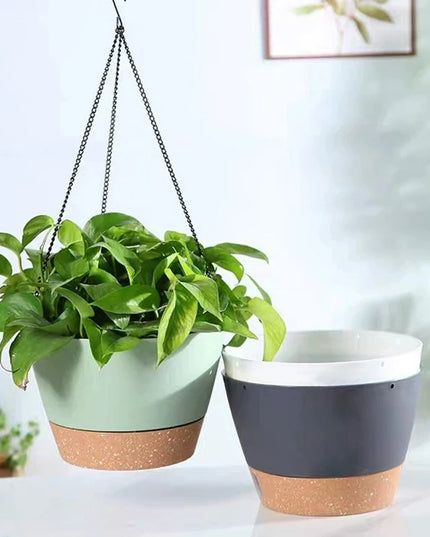 Modern Hanging Basket Flowerpot for Chlorophytum - Green Plant Decor