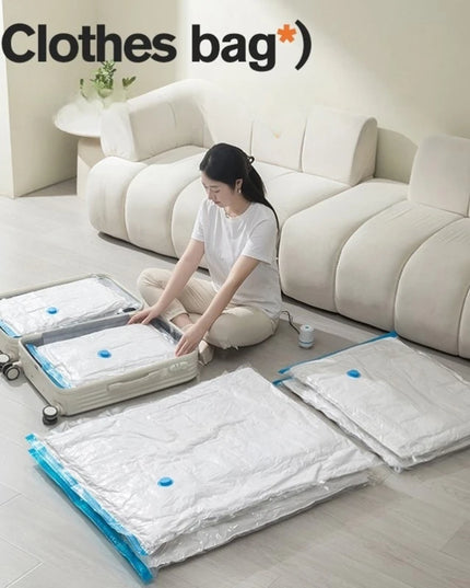 Clothes Storage Vacuum Bags - Compression Organizer with Hand Pump