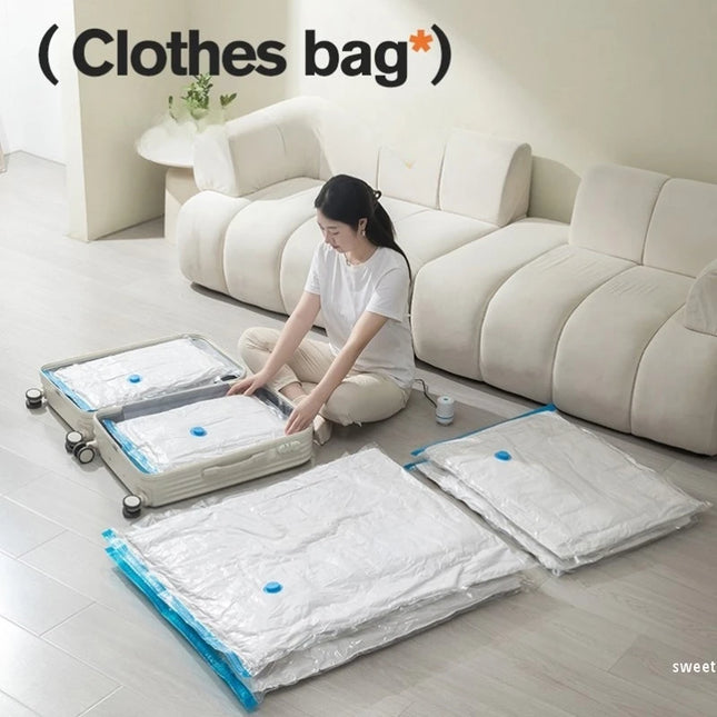 Clothes Storage Vacuum Bags - Compression Organizer with Hand Pump