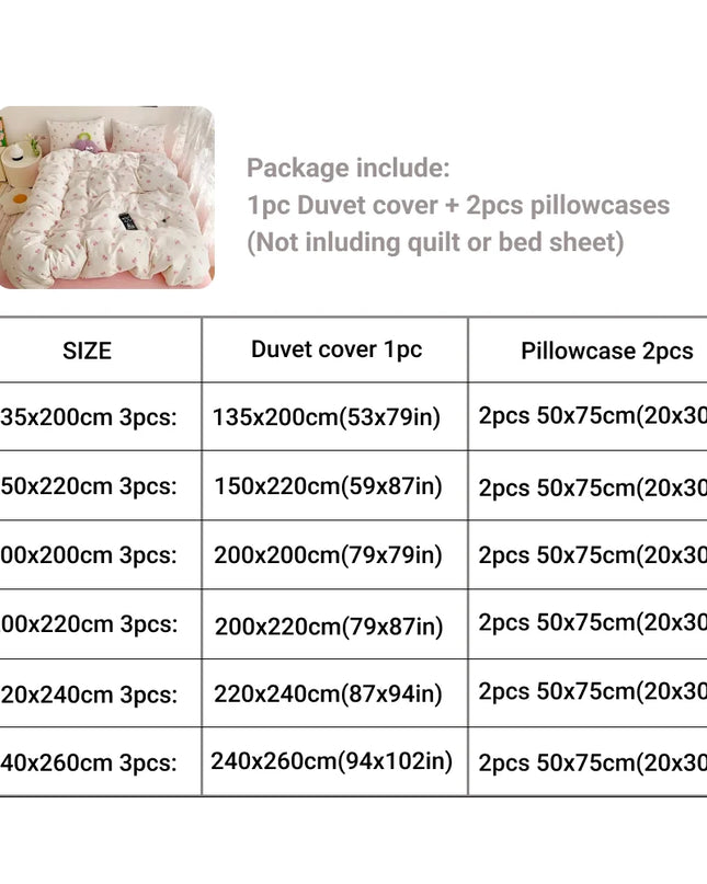 Anqianny 3pcs Pink Bow Duvet Cover Set with Pillowcases - Cozy & Breathable