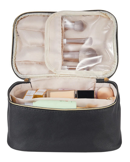 Modishion Double Zipper Travel Cosmetic Bag - Large Capacity & Versatile