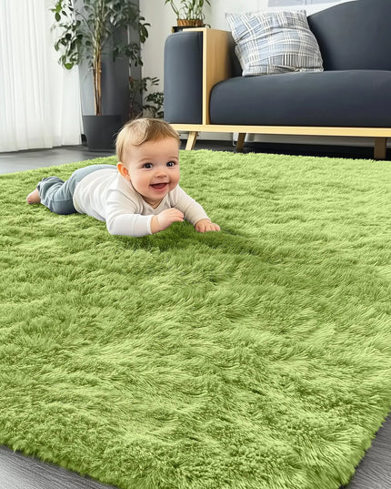 Olanly Large Fluffy Shaggy Area Rug - Soft Plush Indoor Carpet