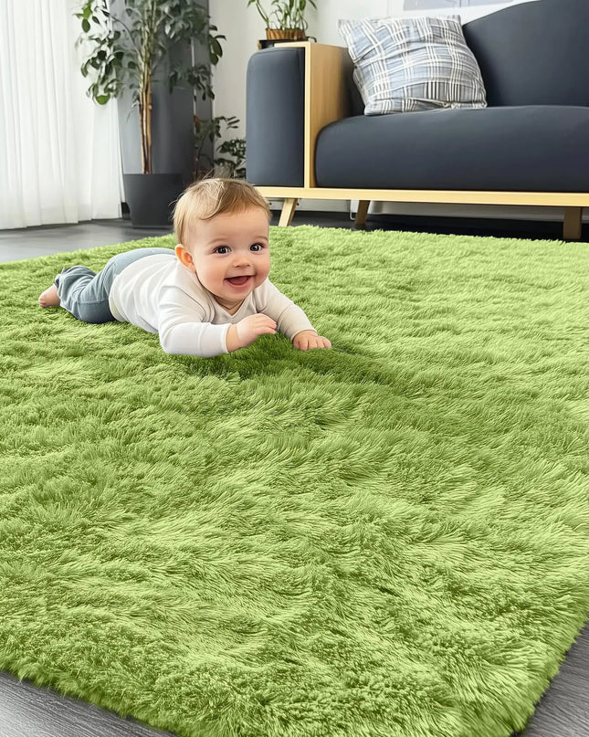 Olanly Large Fluffy Shaggy Area Rug - Soft Plush Indoor Carpet