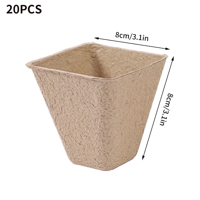 10/20PCS Biodegradable Nursery Seedling Cups - Ideal for Germination