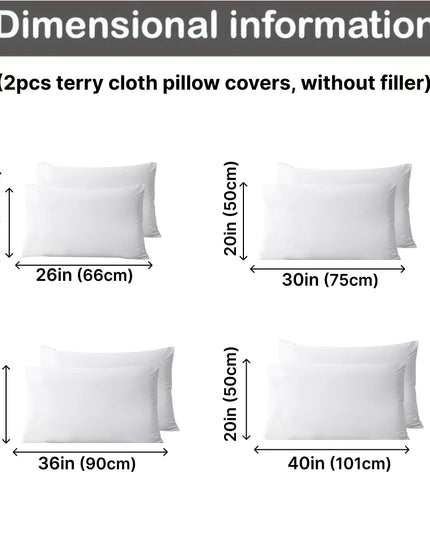 Anqianny Waterproof Terry Cloth Pillowcases - Soft & Breathable Covers