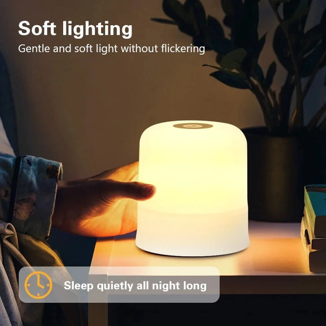 Rechargeable Touch LED Night Light - Dimmable USB Table Lamp