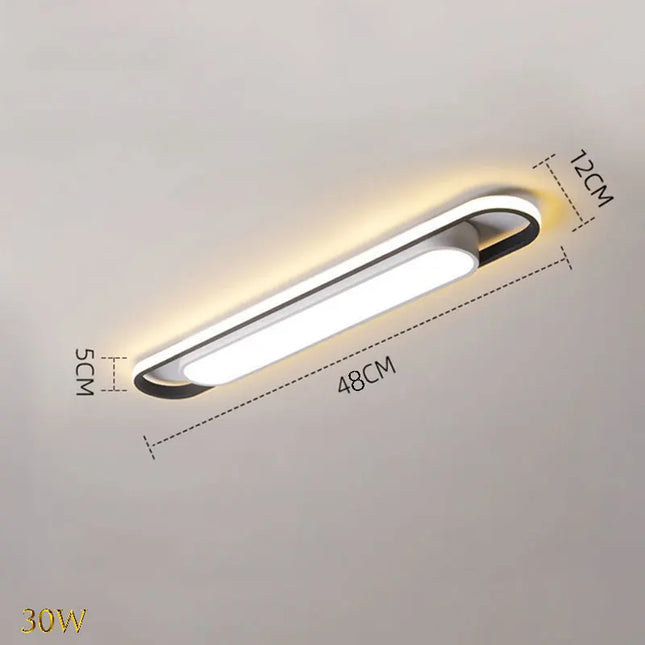 Modern LED Ceiling Light for Living Room -  Long Strip, Minimalist Design